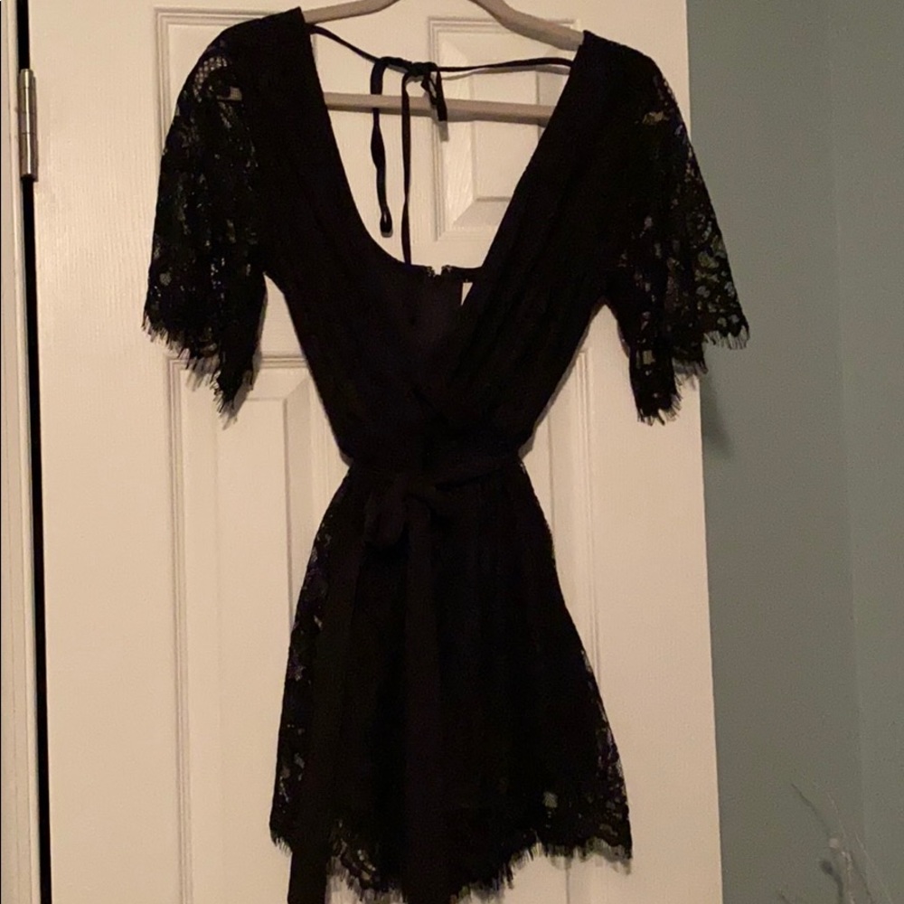 Francesca’s Black lace dress bought.